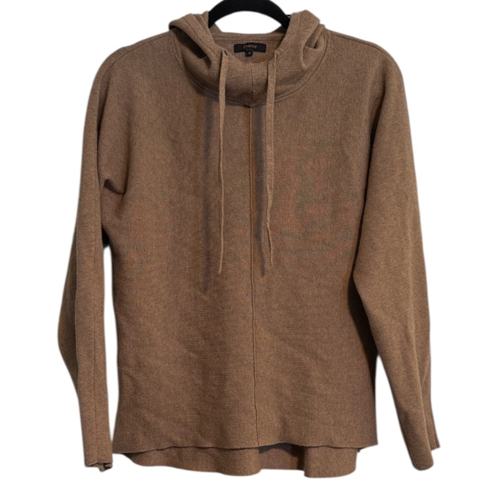 Quince Brown Hooded Knit Sweater